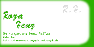 roza henz business card